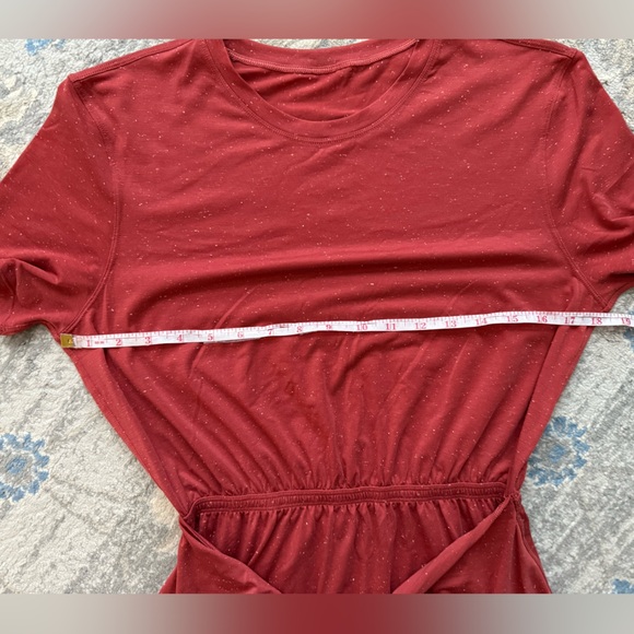 Lululemon Unwind Your Mind Dress Brick Rose / White - Picture 9 of 10